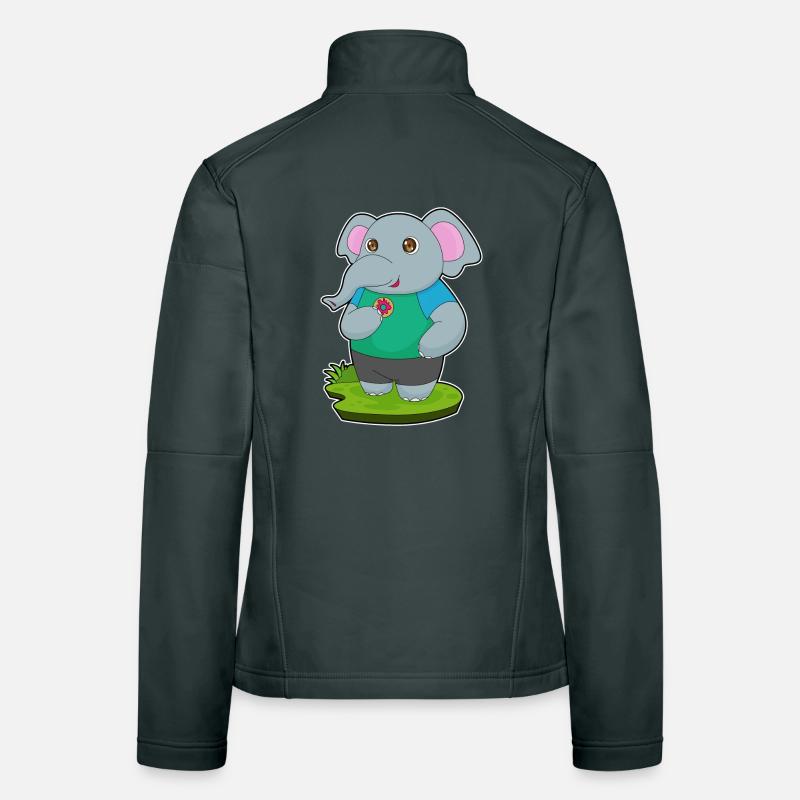 Donut d’éléphant Veste en tissu softshell Femme