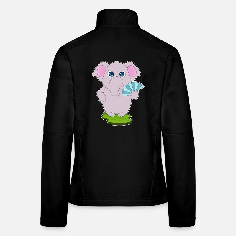 Éventail de main d’éléphant Veste en tissu softshell Femme