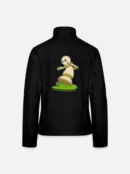 Schachfigur Bauer Schach - Frauen Softshelljacke - Schwarz - Hinten