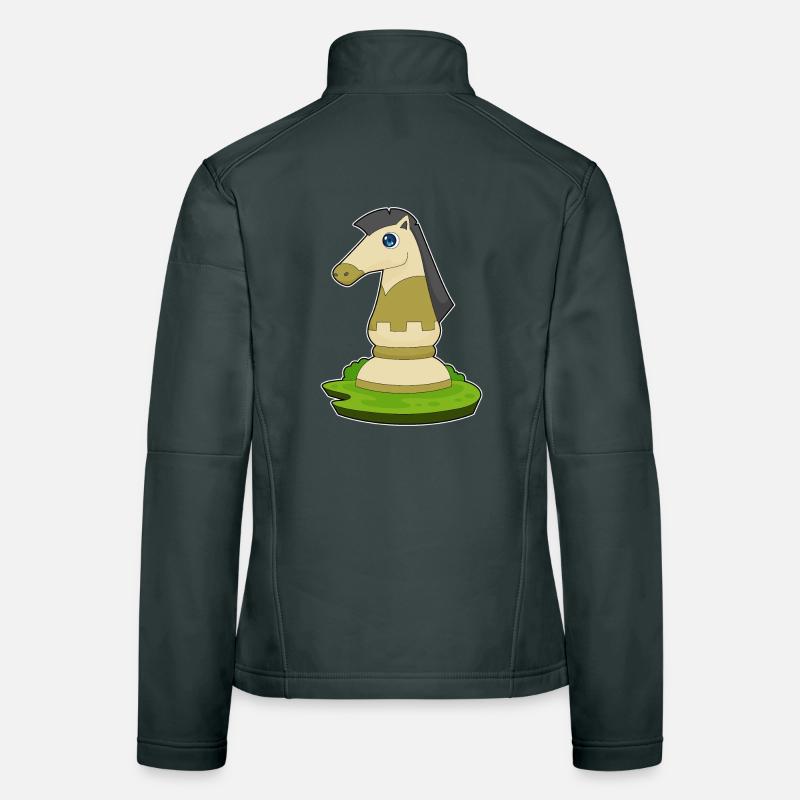 Pièce d’échecs Knight Chess Veste en tissu softshell Femme