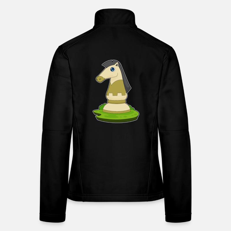 Schachfigur Springer Schach Frauen Softshelljacke