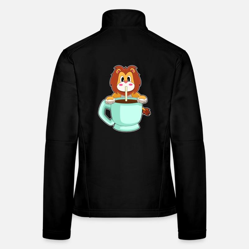Löwe Tasse Kaffe Frauen Softshelljacke