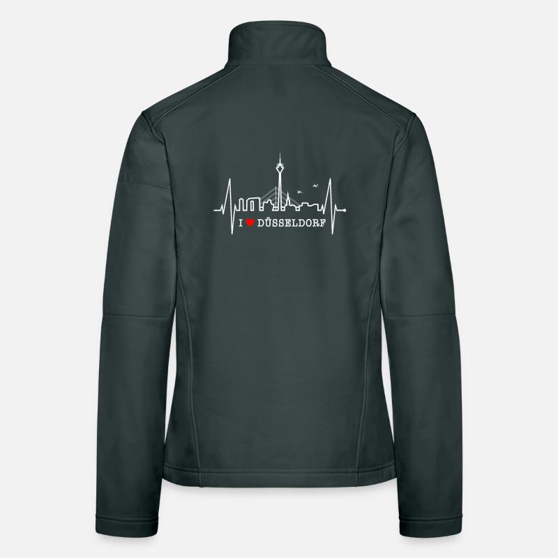 Dusseldorf Skyline Heartbeat Dear Dusseldorf Women's Softshell Jacket