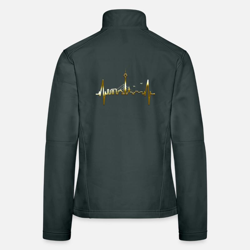 Dusseldorf Skyline Heartbeat Dear Dusseldorf Women's Softshell Jacket