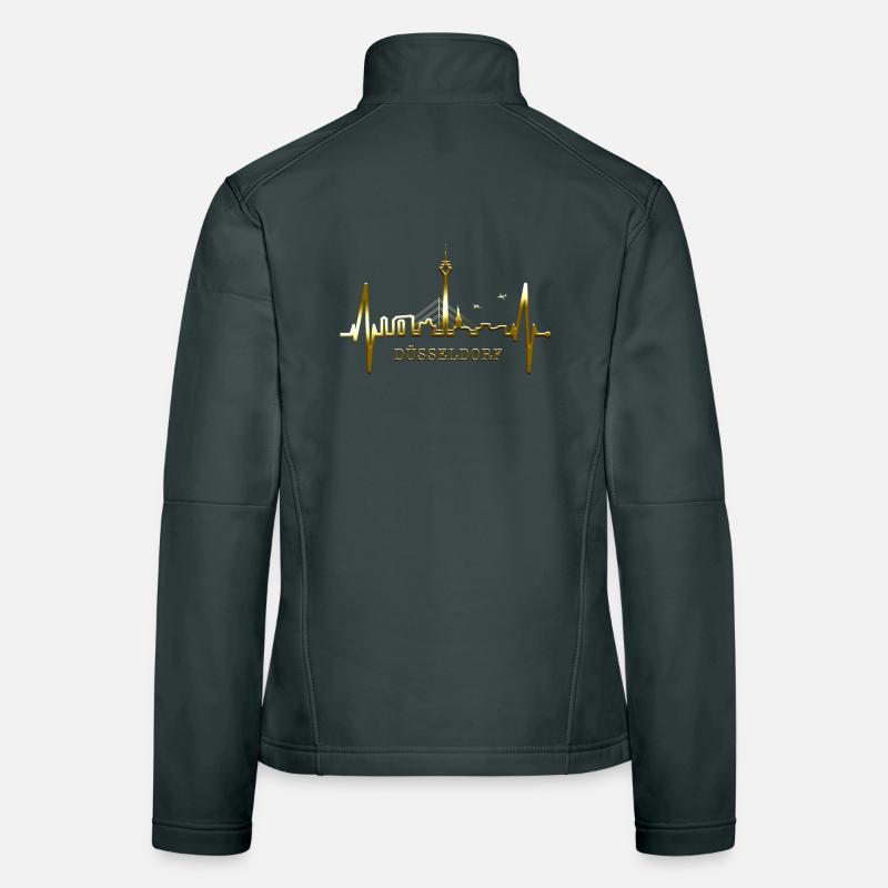 Dusseldorf Skyline Heartbeat Dear Dusseldorf Women's Softshell Jacket