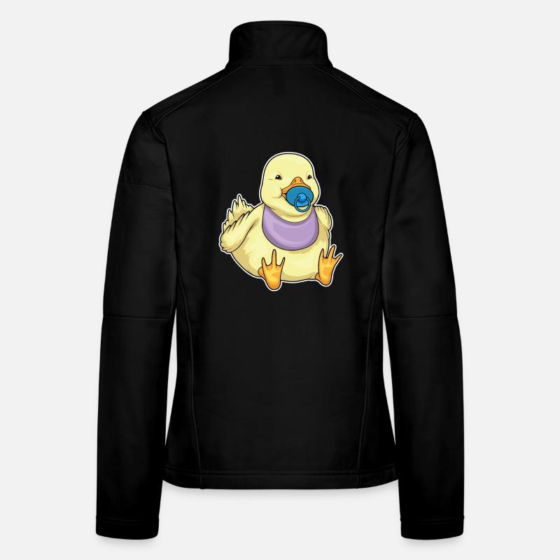 Duck Baby Bib Pacifier Women's Softshell Jacket