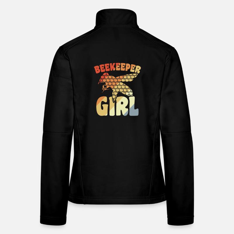 Funny beekeeper girl Women's Softshell Jacket