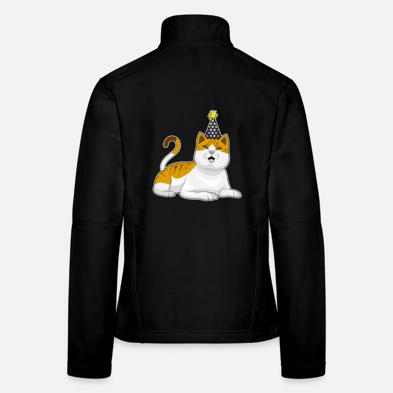 Chapeau d’anniversaire de chat Veste en tissu softshell Femme