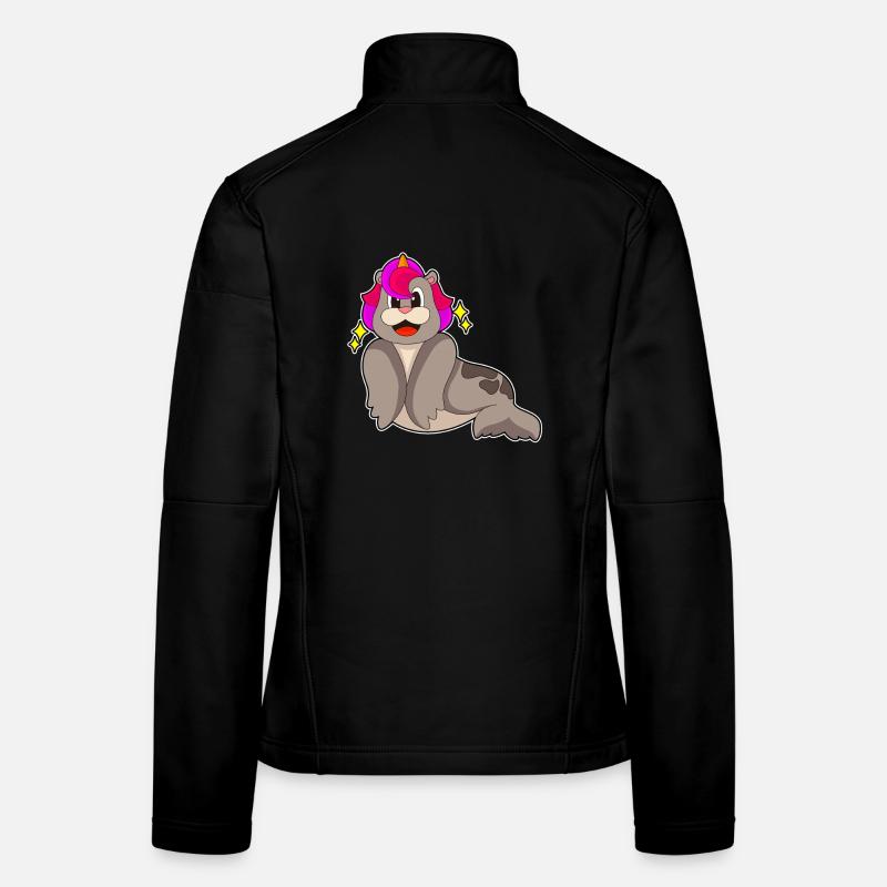 Licorne de phoque Veste en tissu softshell Femme