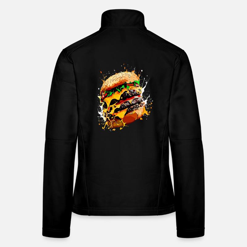 Triple Cheeseburger XXL Burger Art Frauen Softshelljacke