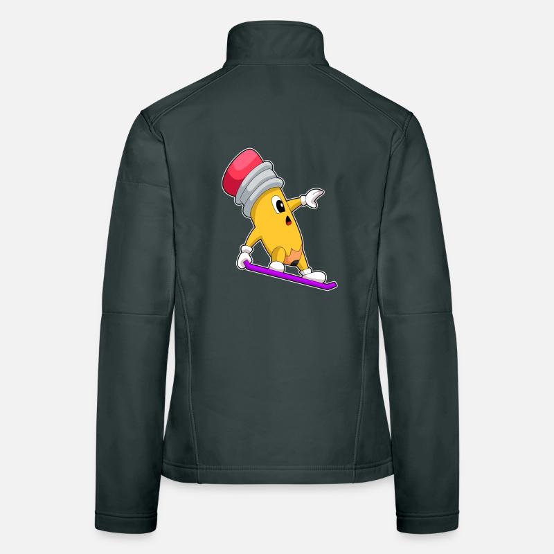 Bleistift Snowboarder Snowboard Frauen Softshelljacke