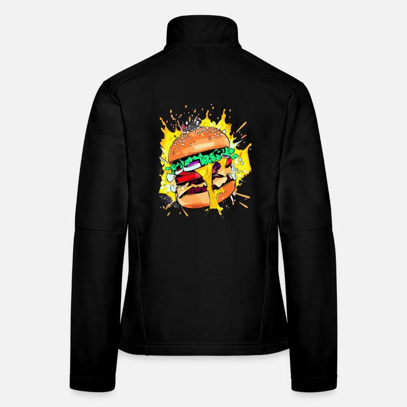 Extra Cheese Burger Cheeseburge Women's Softshell Jacket