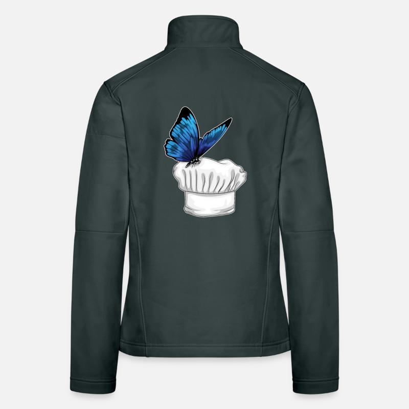 Cuisson du chapeau papillon Chef Chapeau Veste en tissu softshell Femme