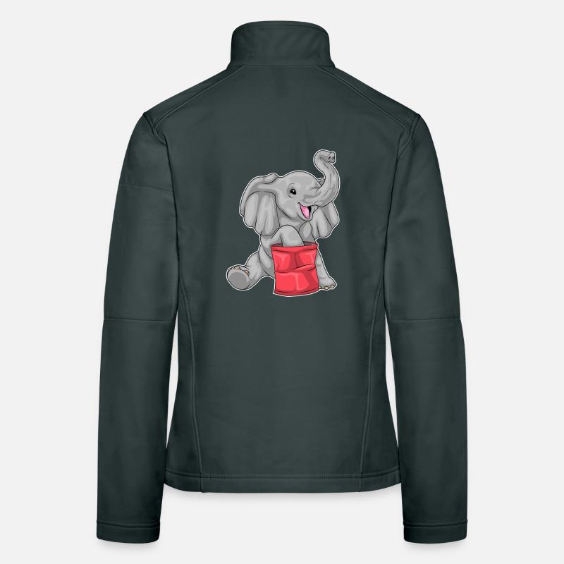 Chips d’éléphant Veste en tissu softshell Femme