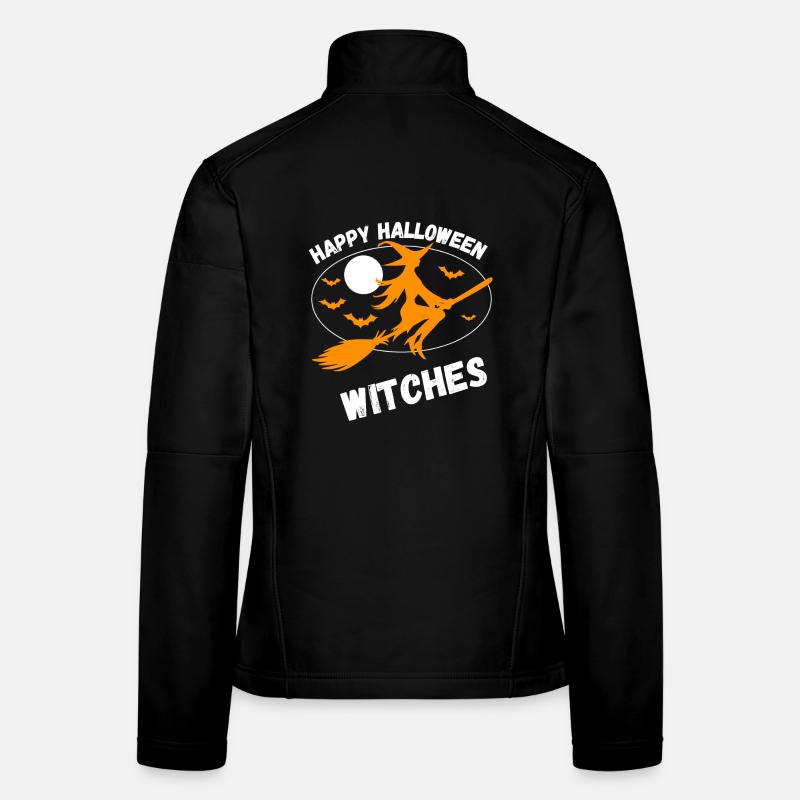 Fröhliche Halloween-Hexen Frauen Softshelljacke