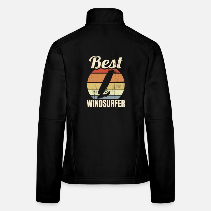 Vintage Windsurfen Frauen Softshelljacke