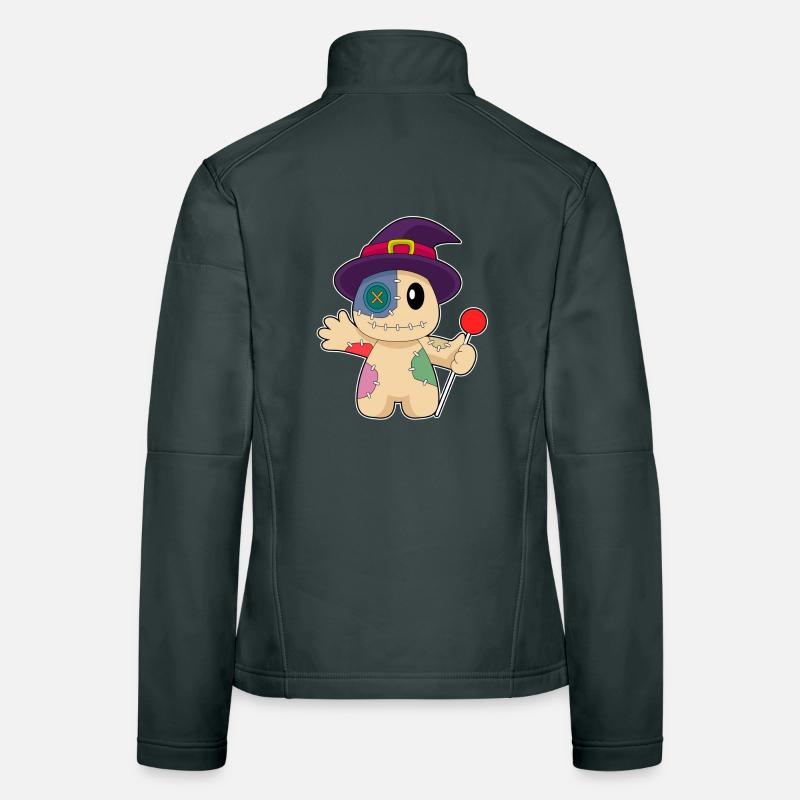 Poupée vaudou Halloween Veste en tissu softshell Femme