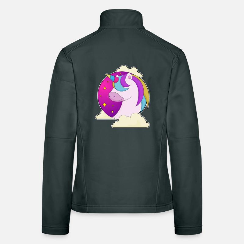 Nuages Licorne Veste en tissu softshell Femme