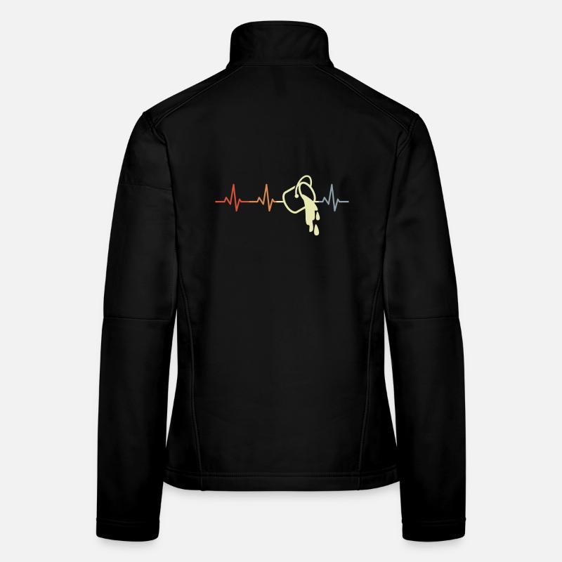 Farbeimer Herzzschlag Frauen Softshelljacke
