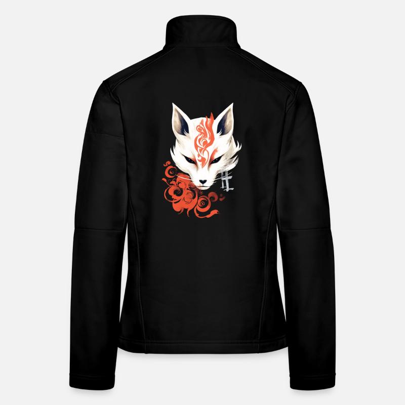 Fuchs Maske Kumiho Samurai Kitsune Japan Anime Frauen Softshelljacke