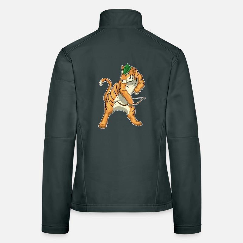 Tiger Bogenschütze Bogen Frauen Softshelljacke