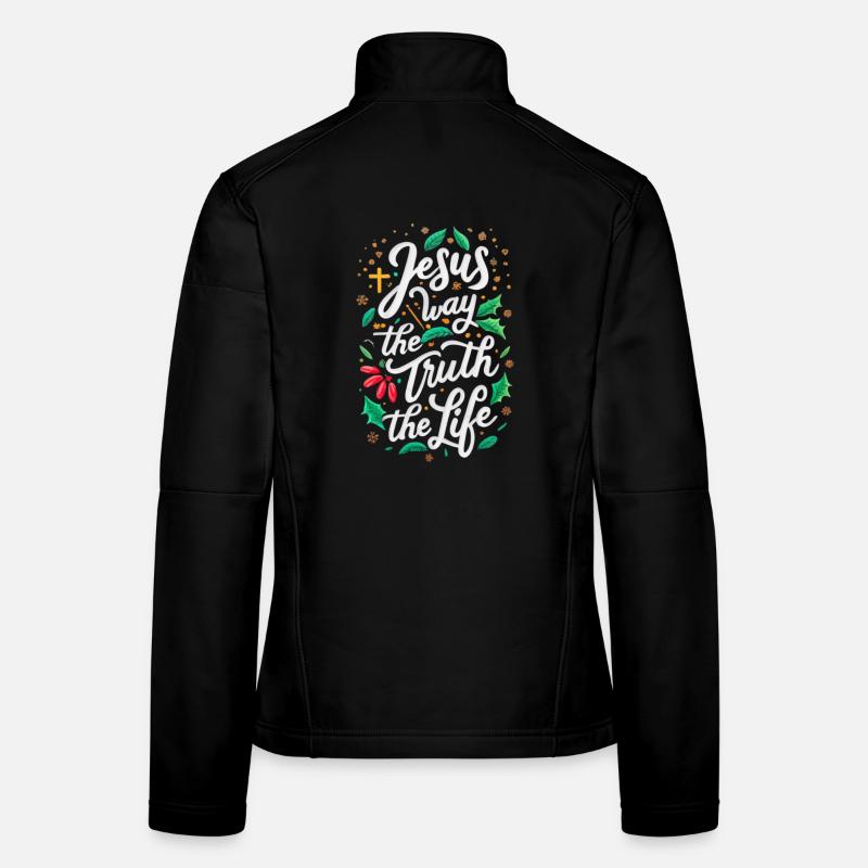 Jésus, la Vérité, la Vie, Veste en tissu softshell Femme