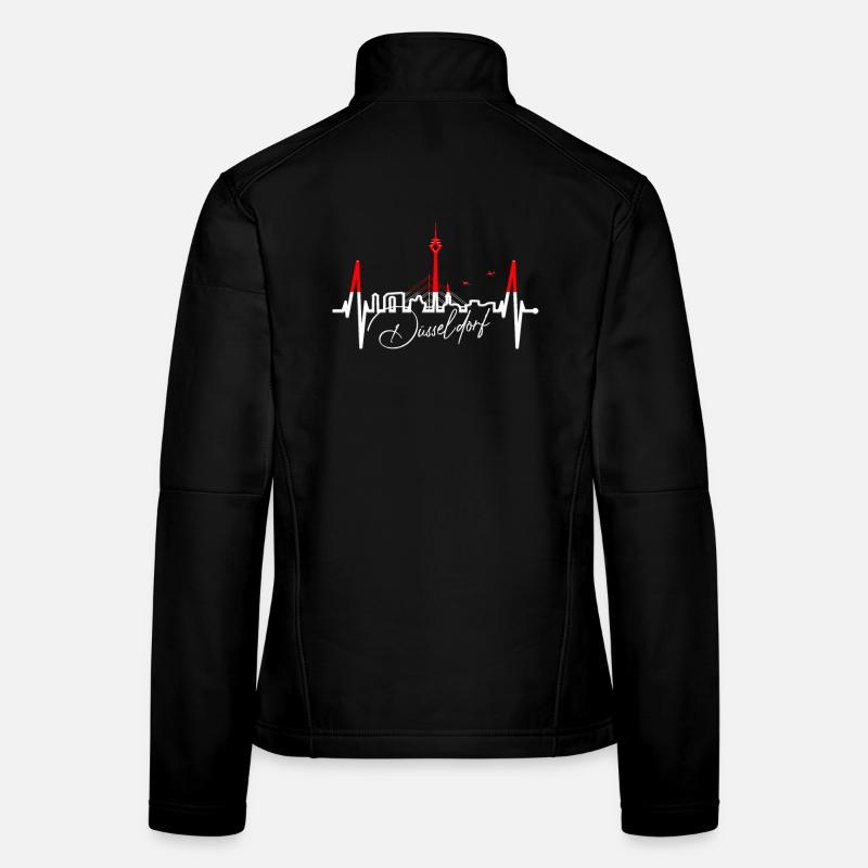 Dusseldorf Skyline Heartbeat Dear Dusseldorfers Women's Softshell Jacket