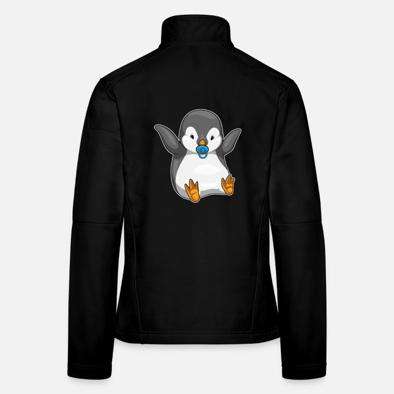Tétine bébé pingouin Veste en tissu softshell Femme