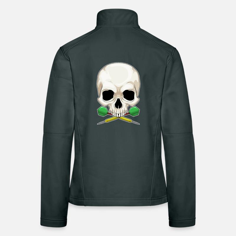 Fléchette tête de mort Veste en tissu softshell Femme