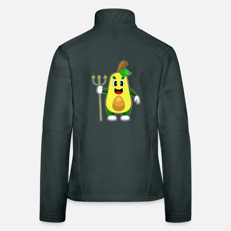 Avocado Halloween Devil Women's Softshell Jacket