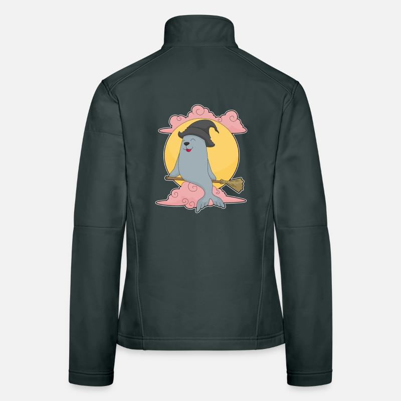 Balai de sorcière d'Halloween Veste en tissu softshell Femme