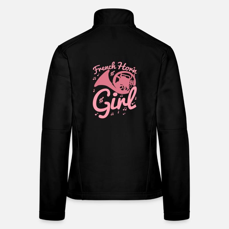 French Horn Girl Women's Softshell Jacket