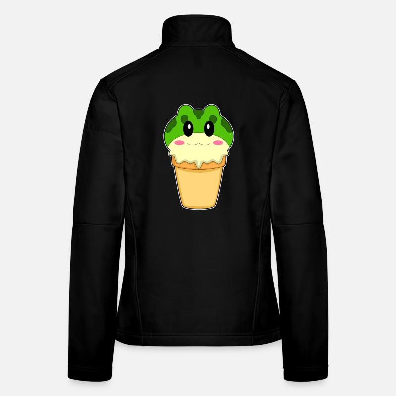 Cornet de glace grenouille Veste en tissu softshell Femme