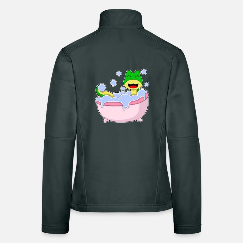 Snake Bathing Bathtub Women's Softshell Jacket