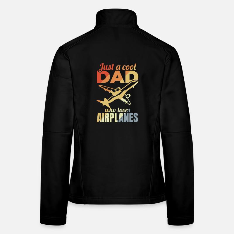 Flugzeug Vater Frauen Softshelljacke