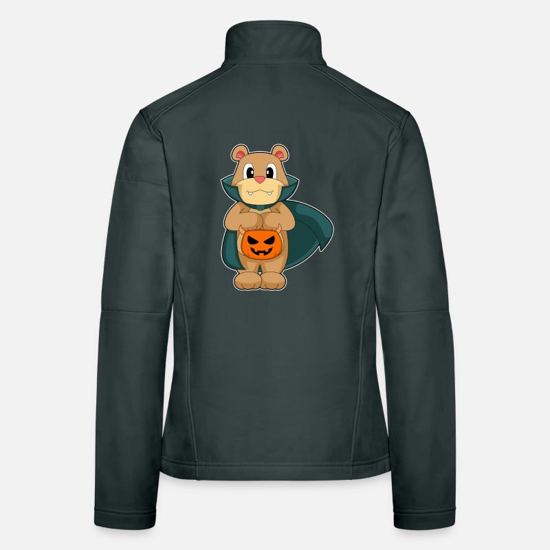 Bear Halloween Vampire Women's Softshell Jacket