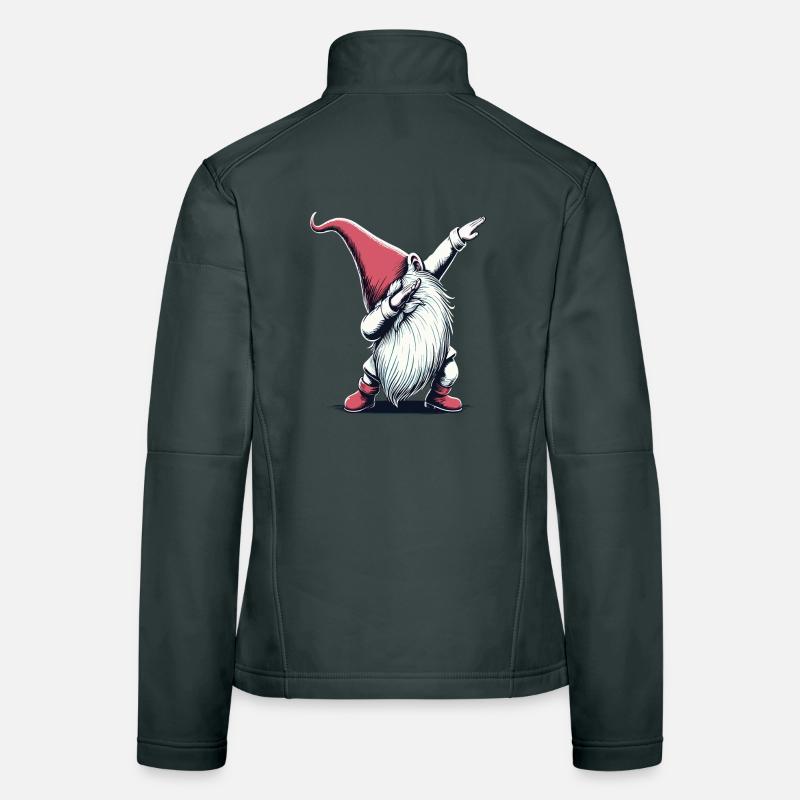 Dabbing Gnome Dab Père Noël Veste en tissu softshell Femme