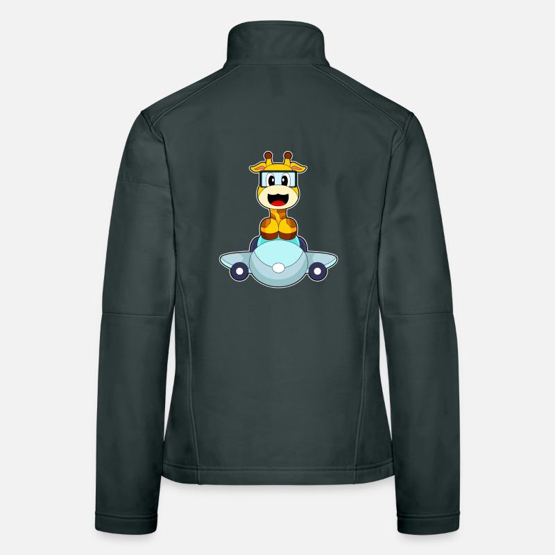Giraffe Flugzeug Frauen Softshelljacke