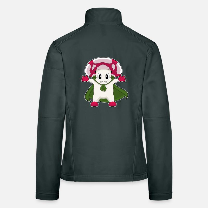 Mushroom Halloween Vampire Women's Softshell Jacket