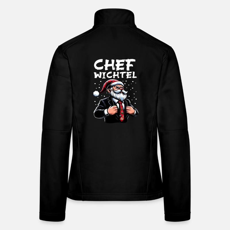 Chef Wichtel stylischer Weihnachts Gnome Frauen Softshelljacke