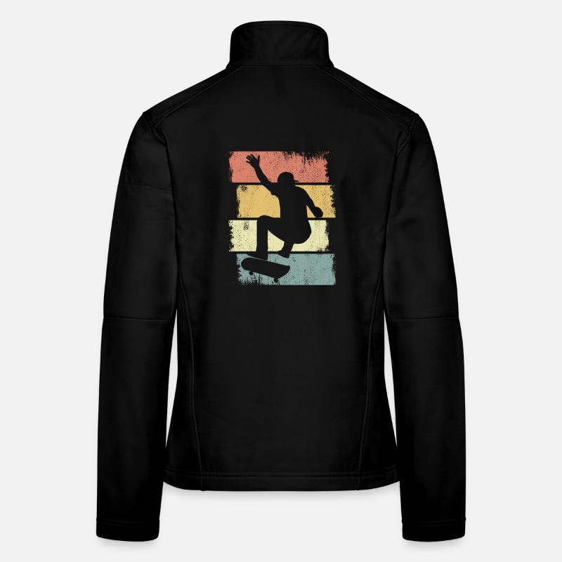 Skateboard boy drawing Women's Softshell Jacket