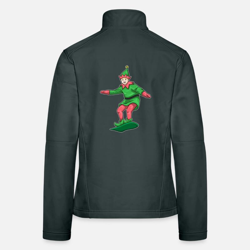 Elf Christmas Snowboard Women's Softshell Jacket