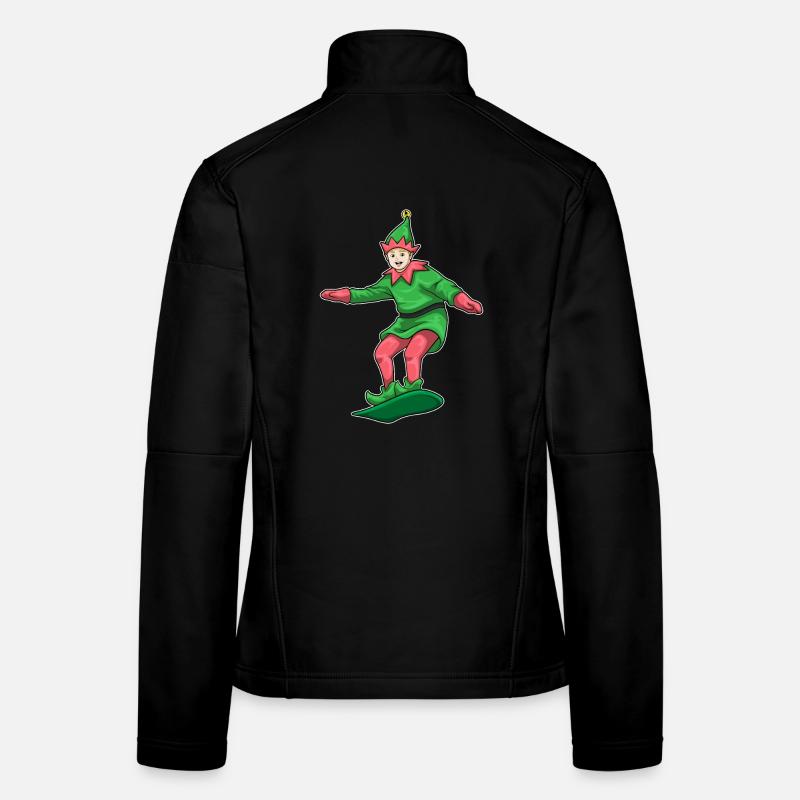 Snowboard de Noël Elf Veste en tissu softshell Femme