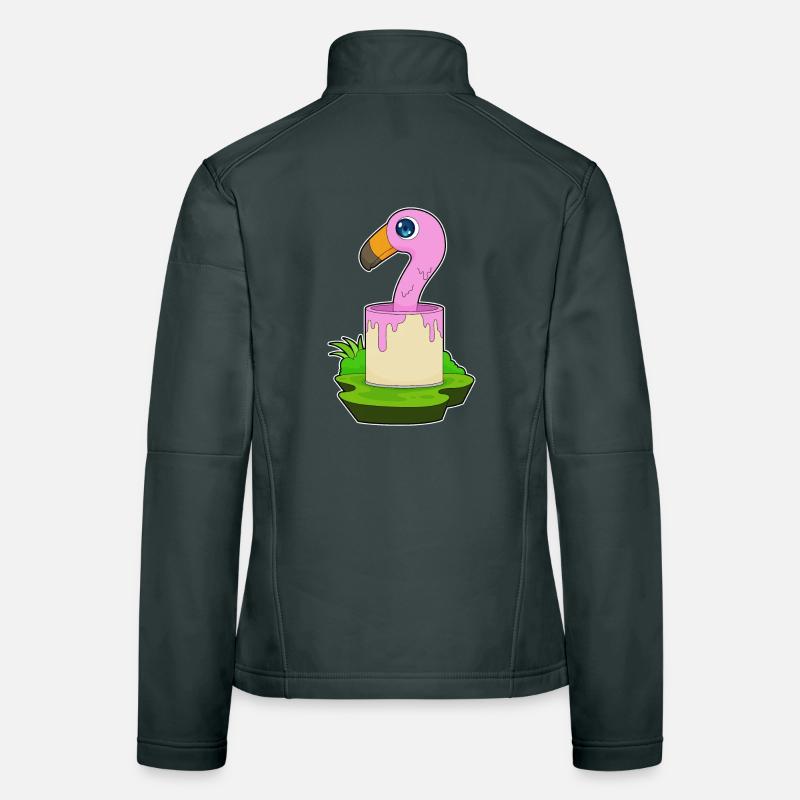 Flamingo Painter Paint Seau de peinture Veste en tissu softshell Femme