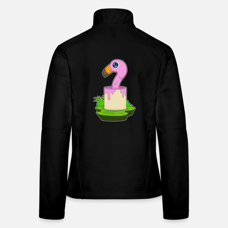 Flamingo Painter Paint Bucket Paint Women's Softshell Jacket