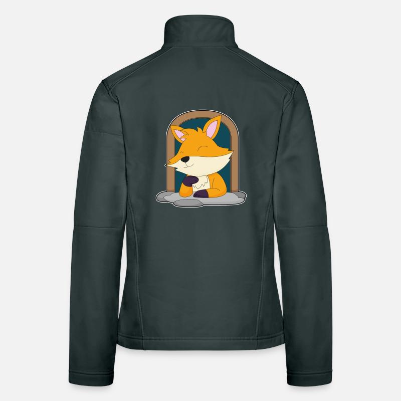 Renard mignon Veste en tissu softshell Femme