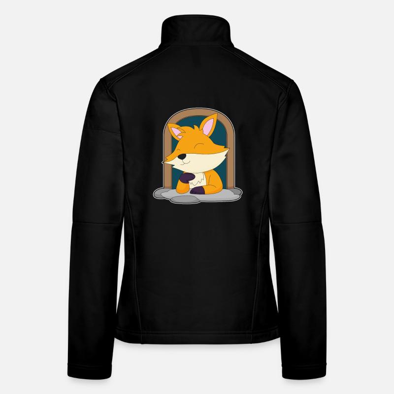 Renard mignon Veste en tissu softshell Femme