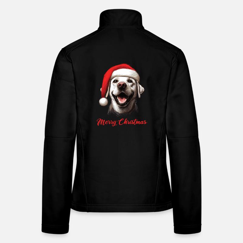 Merry Christmas - Labbi Labrador Weihnachten - Frauen Softshelljacke - Schwarz