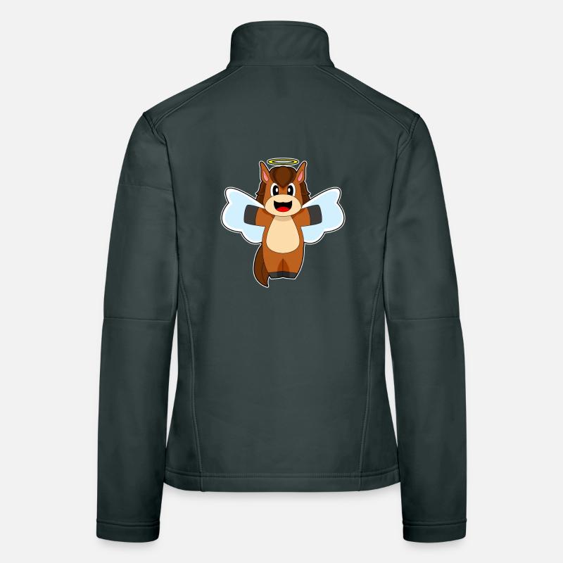 Ailes d’ange de cheval Veste en tissu softshell Femme