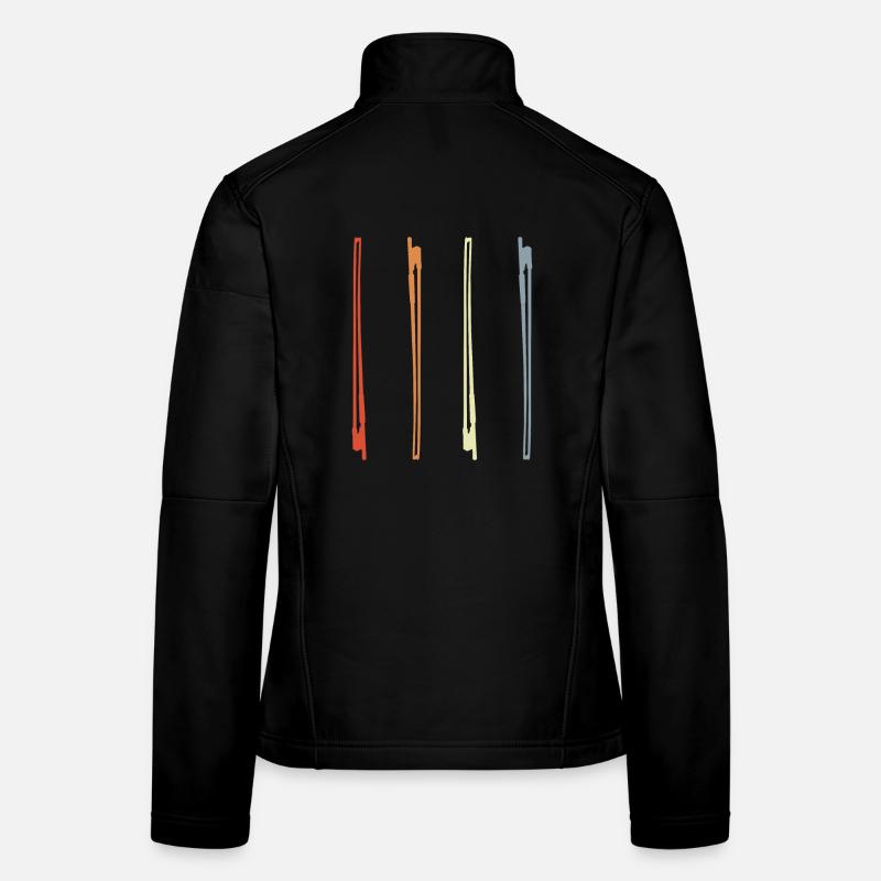 Violin Bow Drawing Women's Softshell Jacket